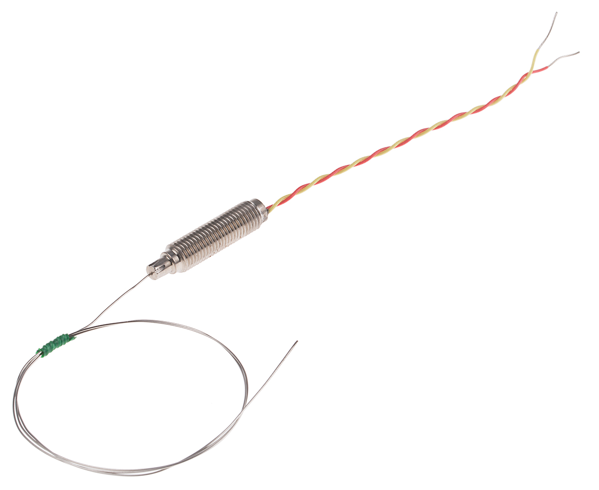 RS PRO ミネラル絶縁熱電対, Kタイプ, +750°C, ケーブル長さ