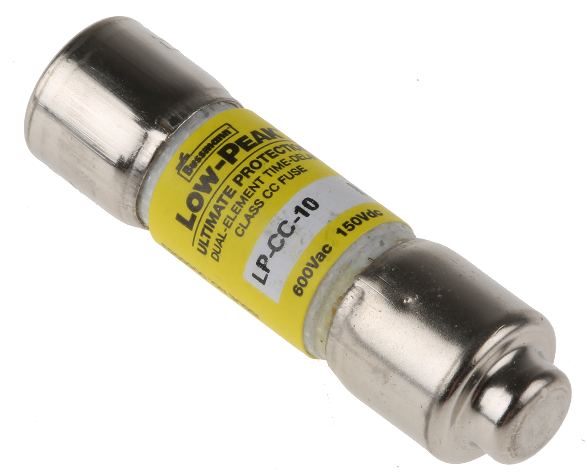 Eaton 管ヒューズ 10A 10 x 38mm 150 V dc, 600V ac (タイムラグ