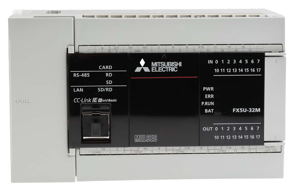 FX5U-32MR/ES | 三菱電機 PLC (CPUユニット)ユニット, シリーズ名：FX5U 120 KB (デバイスメモリ)、5 MB  (データメモリ)、64 Kステップ (プログラム容量) | RS