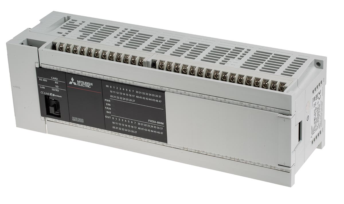 FX5U-80MT/ESS | 三菱電機 PLC (CPUユニット)ユニット, シリーズ名：FX5U 120 KB (デバイスメモリ)、5 MB  (データメモリ)、64 Kステップ (プログラム容量) | RS