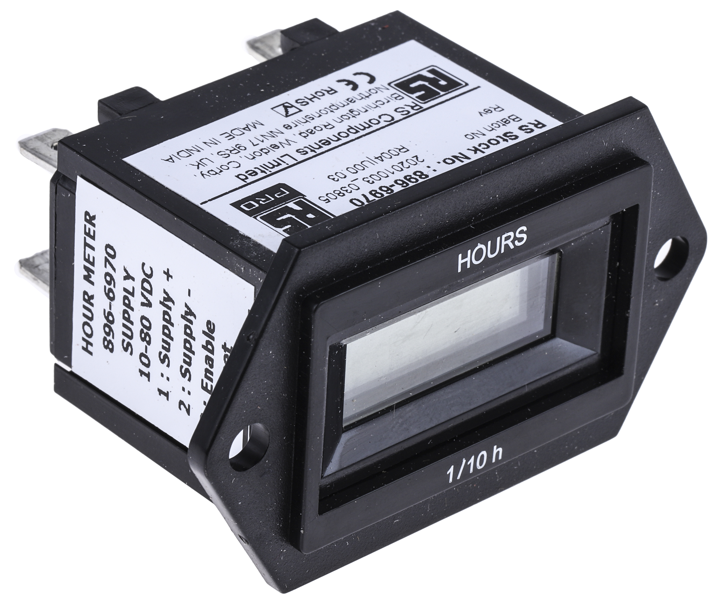 最安値に挑戦！ 桁, 6 カウンタ, アワーメータ 時間 PRO RS 10 LCD dc V 80 → 店舗用品