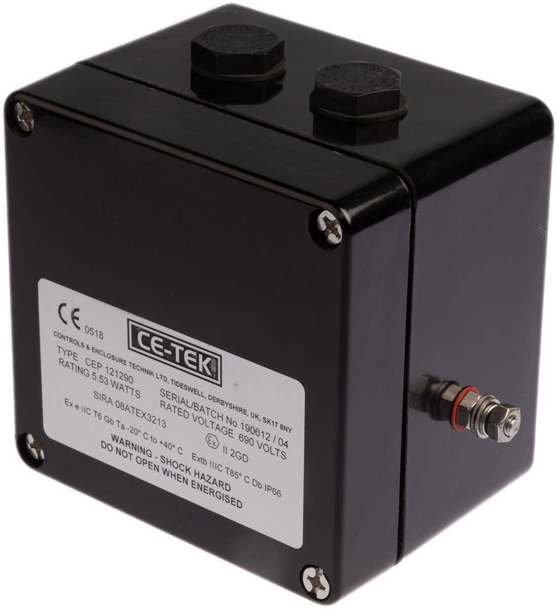 CEP121290PA | CE-TEK CEP Series Black Polyester Junction Box CEP121290PA | CE-TEK CEP Series Black Polyester Junction Box