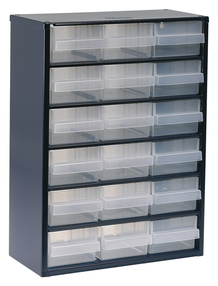 137478 | Raaco 18 Drawer Storage Unit, Steel, 417mm x 306mm x 150mm ...