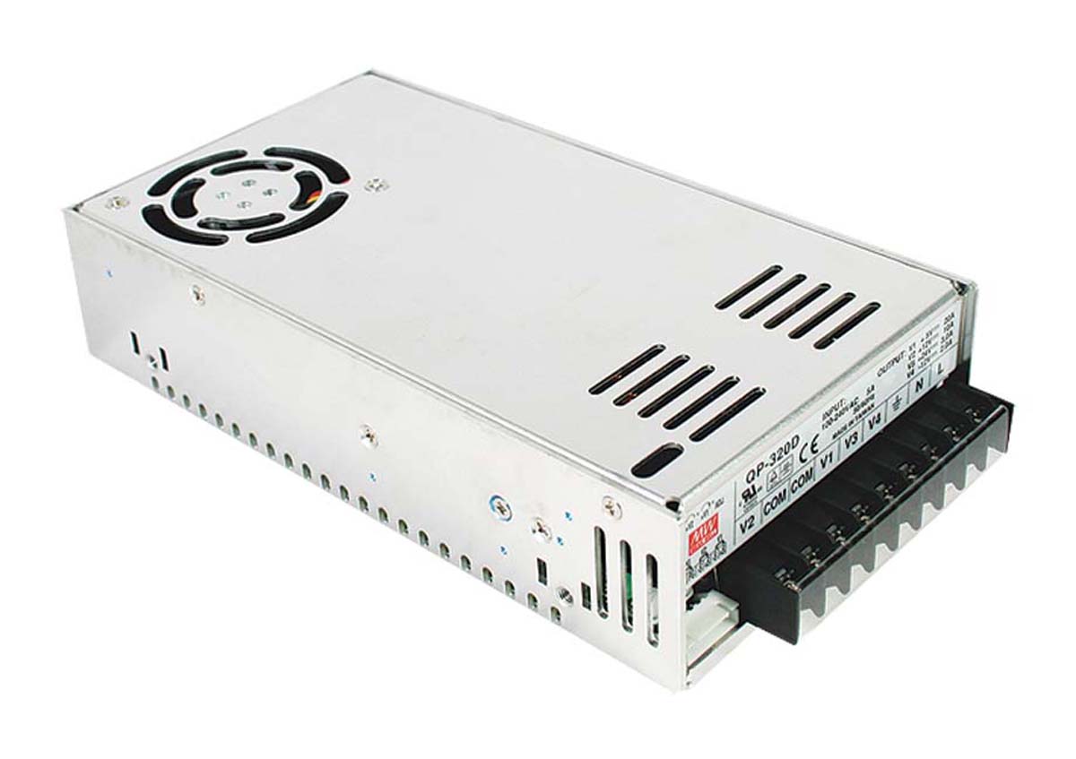 QP-320D 電源ユニット 5V 20A QP-320D | MEAN WELL スイッチング電源 5 V dc, ±12 V dc, ±24 V
