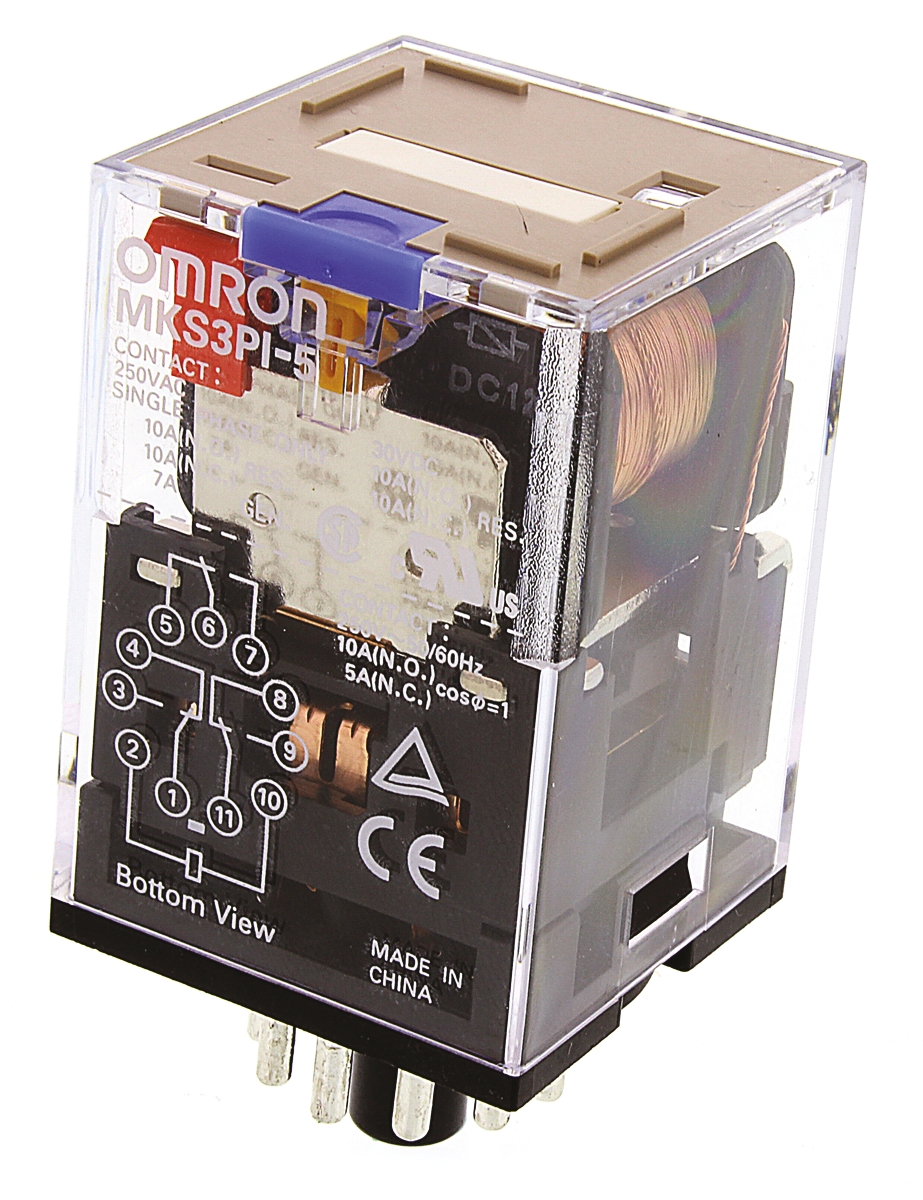 MKS3PI-5 DC12 | オムロン リレー, 12V dc, 3c接点, 10A, 基板 MKS3PI-5 DC12 | オムロン リレー, 12V dc, 3c接点, 10A, 基板