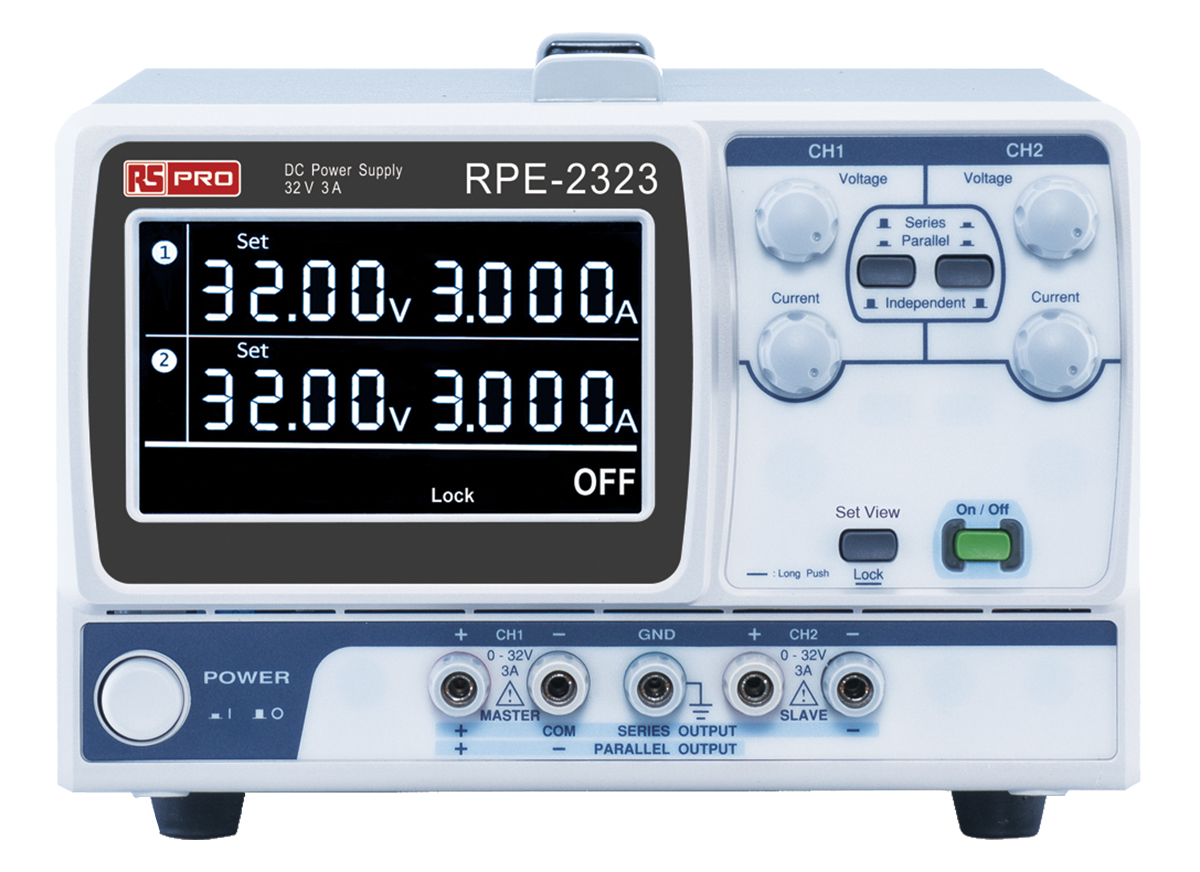 RS PRO Digital Bench Power Supply, 2 x 0 → 32V, 2 x 0 → 3A, 2-Output, 192W  - RS Calibrated