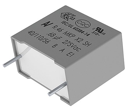 R46KN415040P1M | KEMET フィルムコンデンサ, 275V ac, 1.5μF R46KN415040P1M | KEMET フィルムコンデンサ, 275V ac, 1.5μF