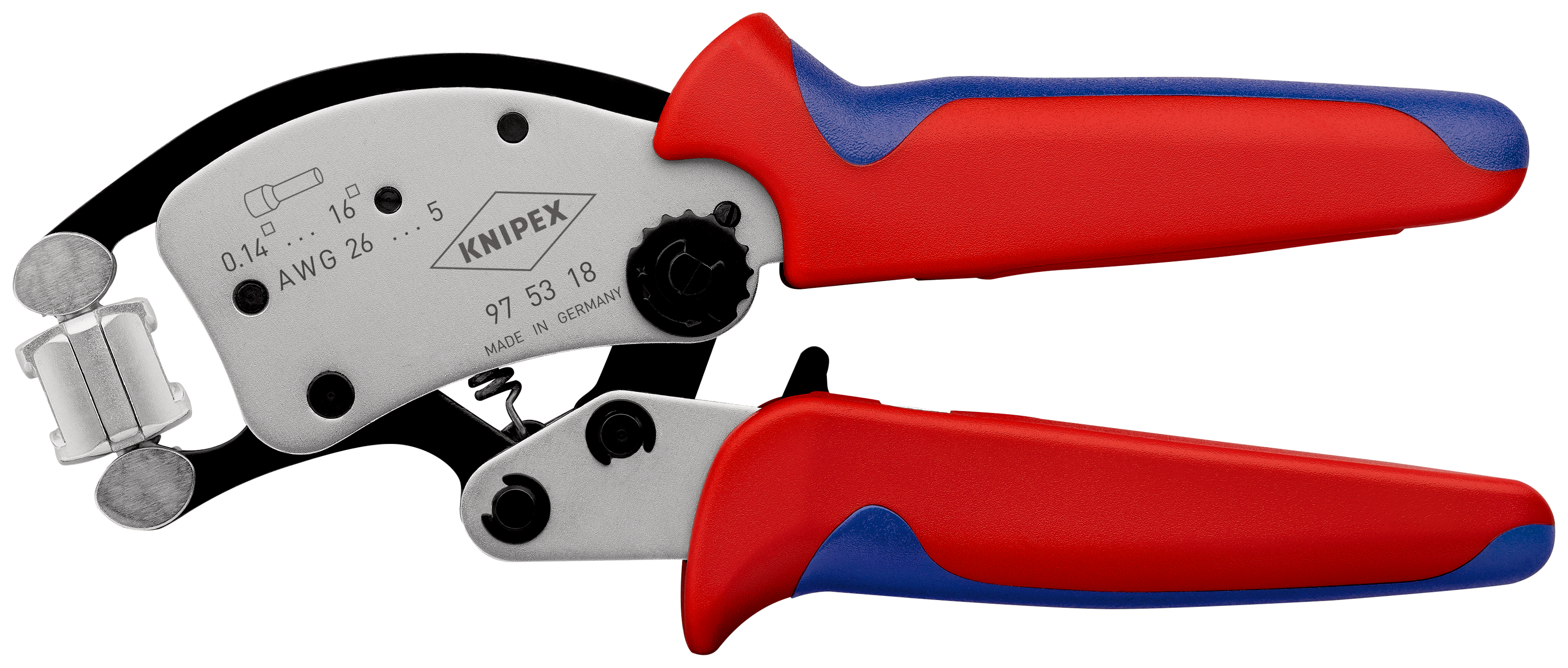 Knipex 圧着工具, ワイヤ寸法:28 → 6AWG, 圧着工具, Twistor Knipex 圧着工具, ワイヤ寸法:28 → 6AWG, 圧着工具, Twistor