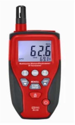 RS PRO DT 229 239 Moisture Meter 200 C 99.9 RH Max 2 Accuracy Digital Display Battery Powered