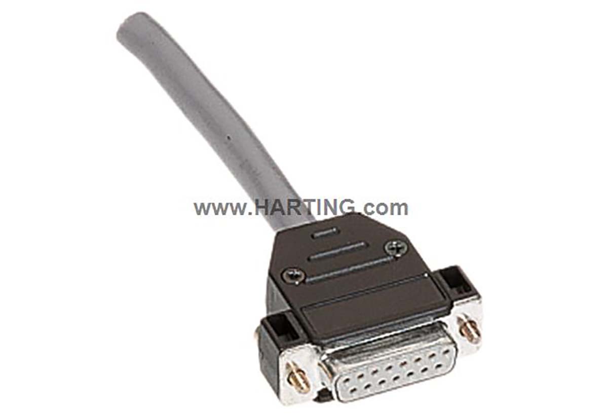 HARTING D-Sub バックシェエル D-sub シリーズ 37 極 C, 黒