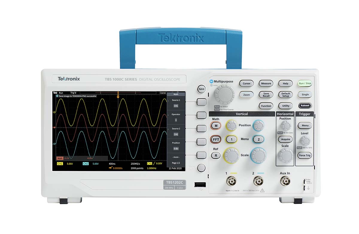 Tektronix オシロスコープ, 70MHz, ベンチ, TBS1072C | RS