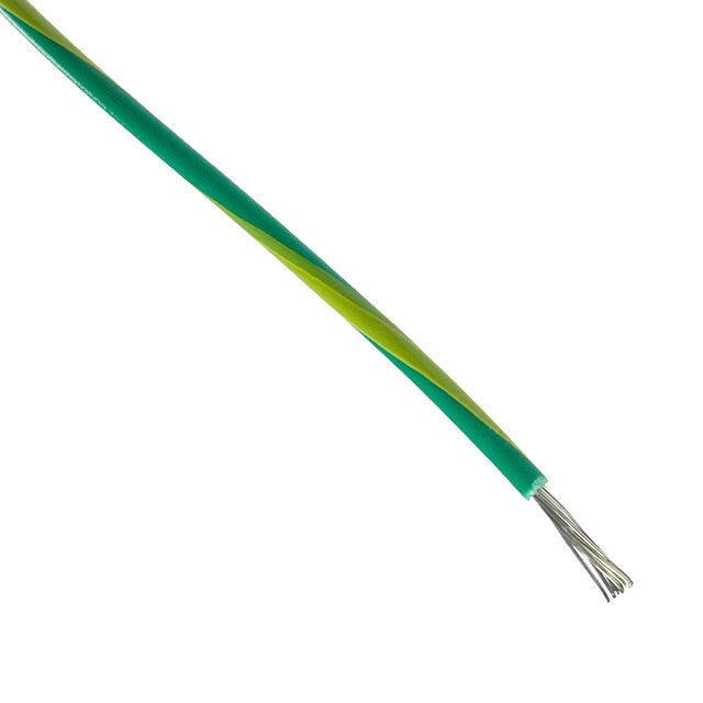 Alpha Wire 緑,黄 100ft 22AWG Hook-up Wire PVC シリーズ 3071