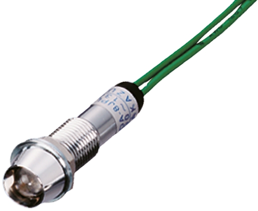 高質 坂詰製作所 表示灯, 200V ac, 緑, 実装ホールサイズ:8.2mm, DA ビカクシダ
