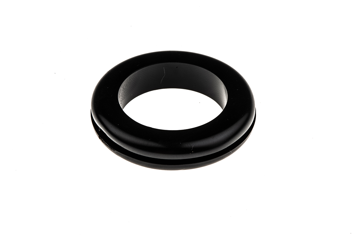 RS PRO Black PVC 31.7mm Cable Grommet for Maximum of 25mm Cable Dia. | RS