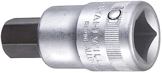 05050019 STAHLWILLE 3 4 in Drive Bit Socket Hex Bit 19mm 80 mm Overall Length RS