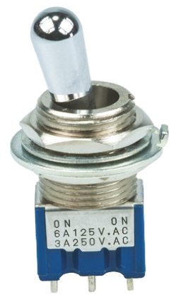 8B1011-Z | 日本電産コパル電子 トグルスイッチ, On-On, SPDT, 6
