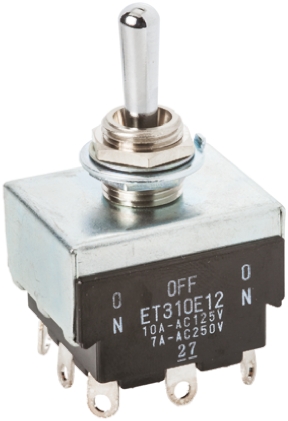 ET310E12-Z | Nidec Components トグルスイッチ, On-Off-On