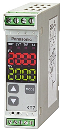 AKT7211100J | Panasonic KT7 PID Temperature Controller, 22.5 x 75mm, 1  Output Relay, 24 V ac/dc Supply Voltage | RS