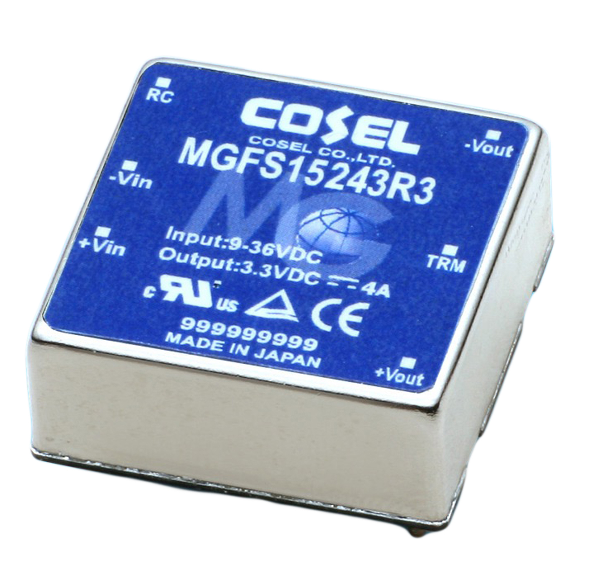 MGFS15243R3 | コーセル DC-DCコンバータ 9→ 36 V dc To 3.3V