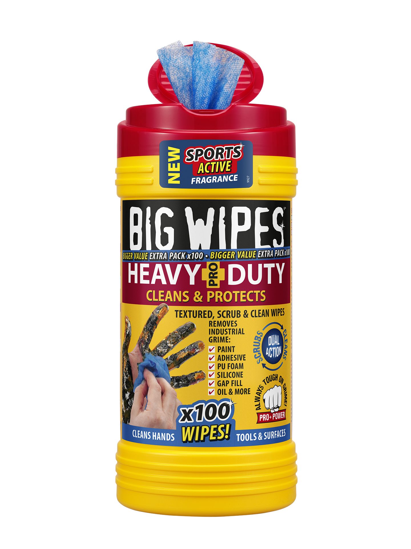 2420 Big Wipes HEAVY DUTY PRO+ Wet Disinfectant Wipes, Dispenser Box of 80, 200 x 300mm RS