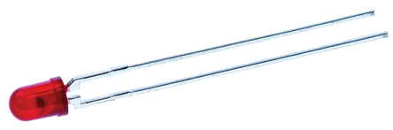 Kingbright LED, 赤, スルーホール実装, 3 mm 砲弾型 (T-1), L