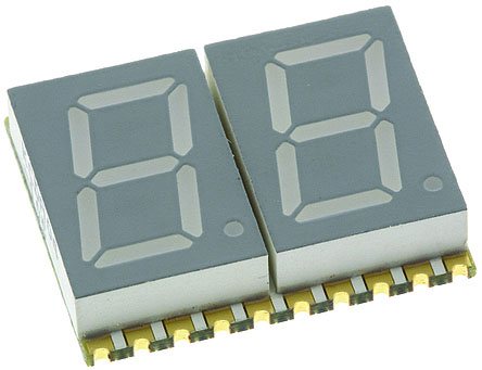 Kingbright LEDディスプレイ, 2桁, 緑, 数字表示器, 7セグメント Kingbright LEDディスプレイ, 2桁, 緑, 数字表示器, 7セグメント