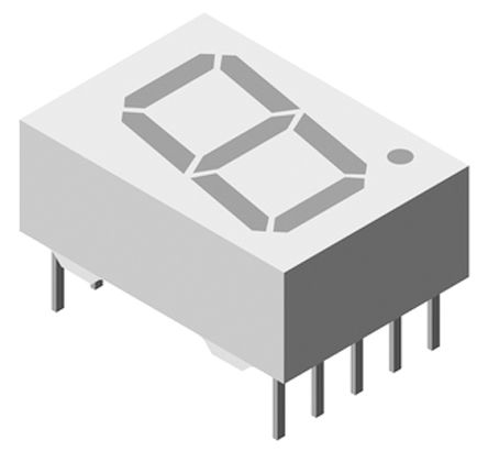 Vishay LEDディスプレイ, 単桁, 緑, 数字表示器, 7セグメント