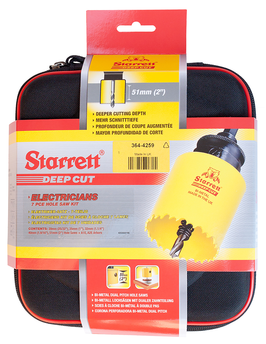 Starrett HSS 20 51mm Hole Saw Set