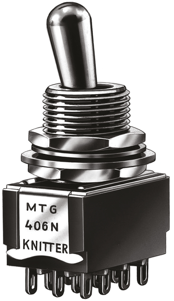 MTG 406 N | KNITTER-SWITCH トグルスイッチ, On-On, 4PDT, 4 A