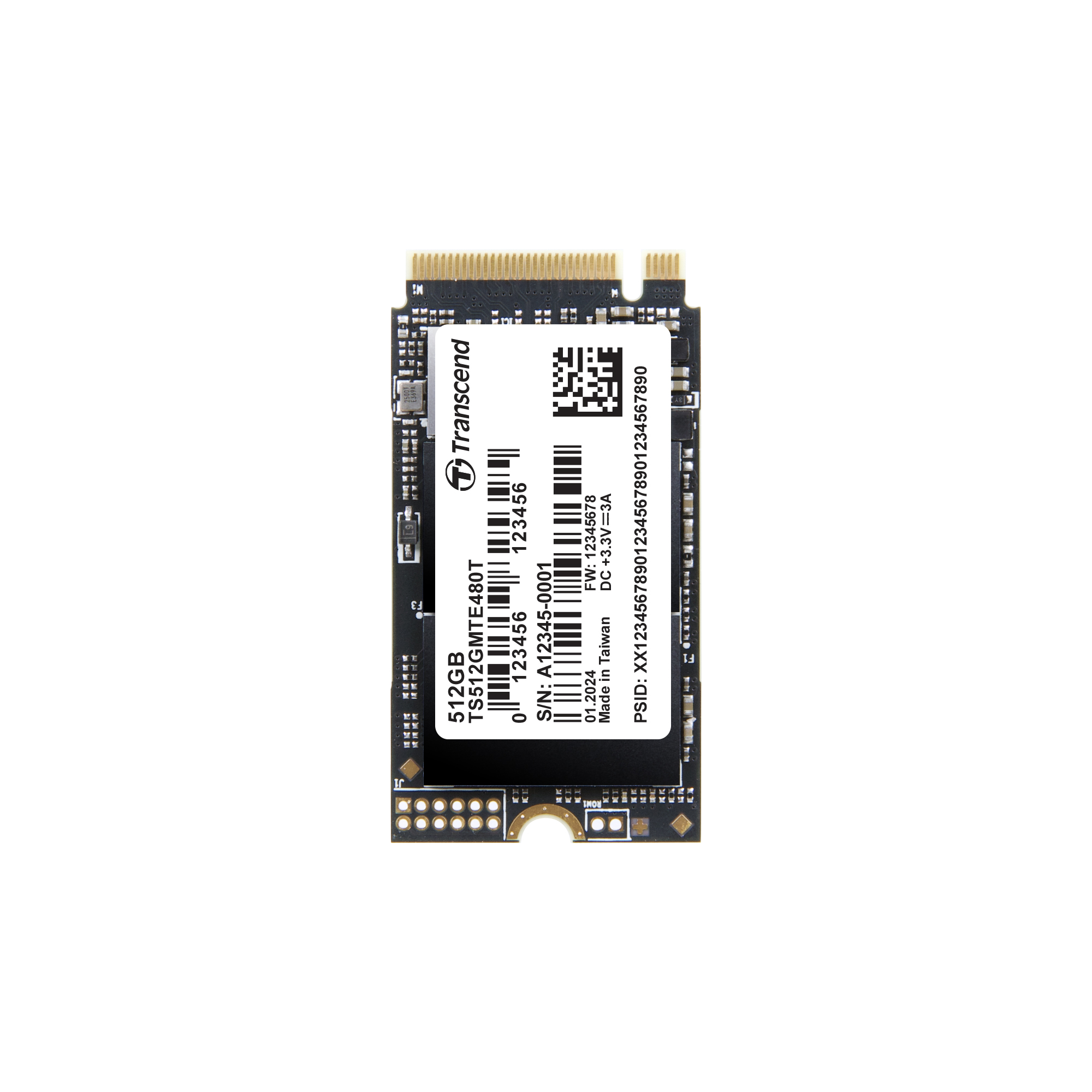 Transcend - トランセンド M.2 2242 PCIe 512GB TS512GMTE452T Transcend PCIe M.2 SSD NVMe 1.3準拠 Gen3 ×4 3D NAND