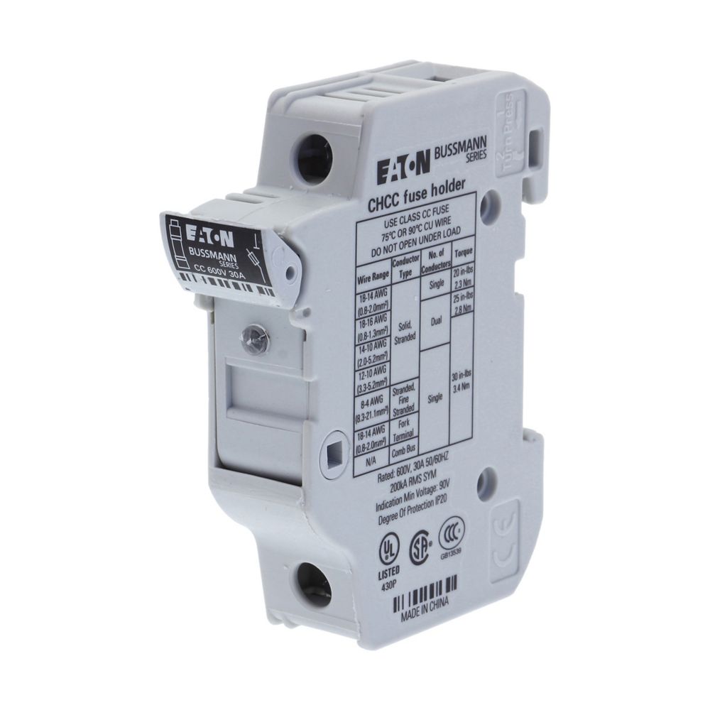 【福袋セール】 ヒューズホルダ Eaton | CHCC1DIU 30A レール ac/dc 600V ヒューズ