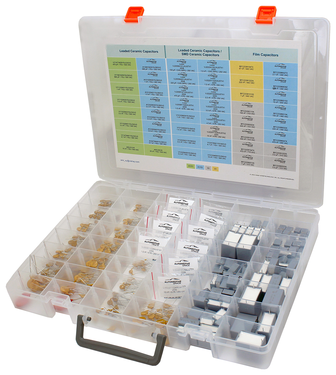 Tak5215品 EMI-KIT-XY | Vishay C0G, PP, X7R, Y5U, Y5V コンデンサキット