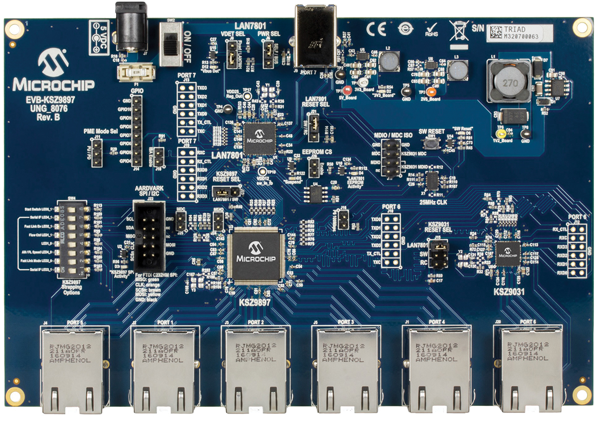 Microchip 評価ボード EVB-KSZ9897-1 | RS