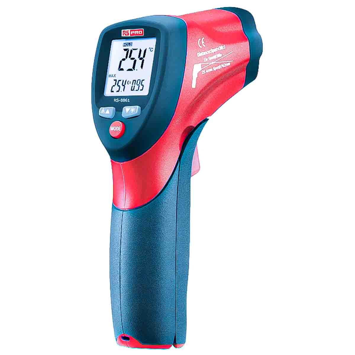 RS PRO 8861 Infrared Thermometer 50 C Min 550 C Max 1 Accuracy C and F Measurements