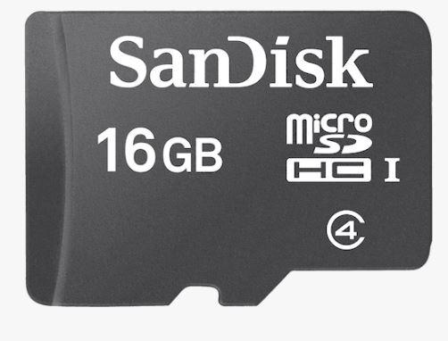 マイクロSDカード16 microSD card 16 GB with adapter | Mikroe