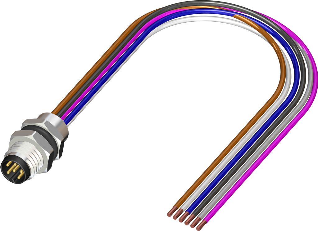 RS PRO, M8 → 未処理終端 センサアクチュエータケーブル, 6