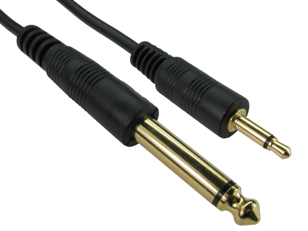 ジャック☆ RS PRO AUXケーブル 6.35 mmモノジャック 3.5 mm、モノジャック