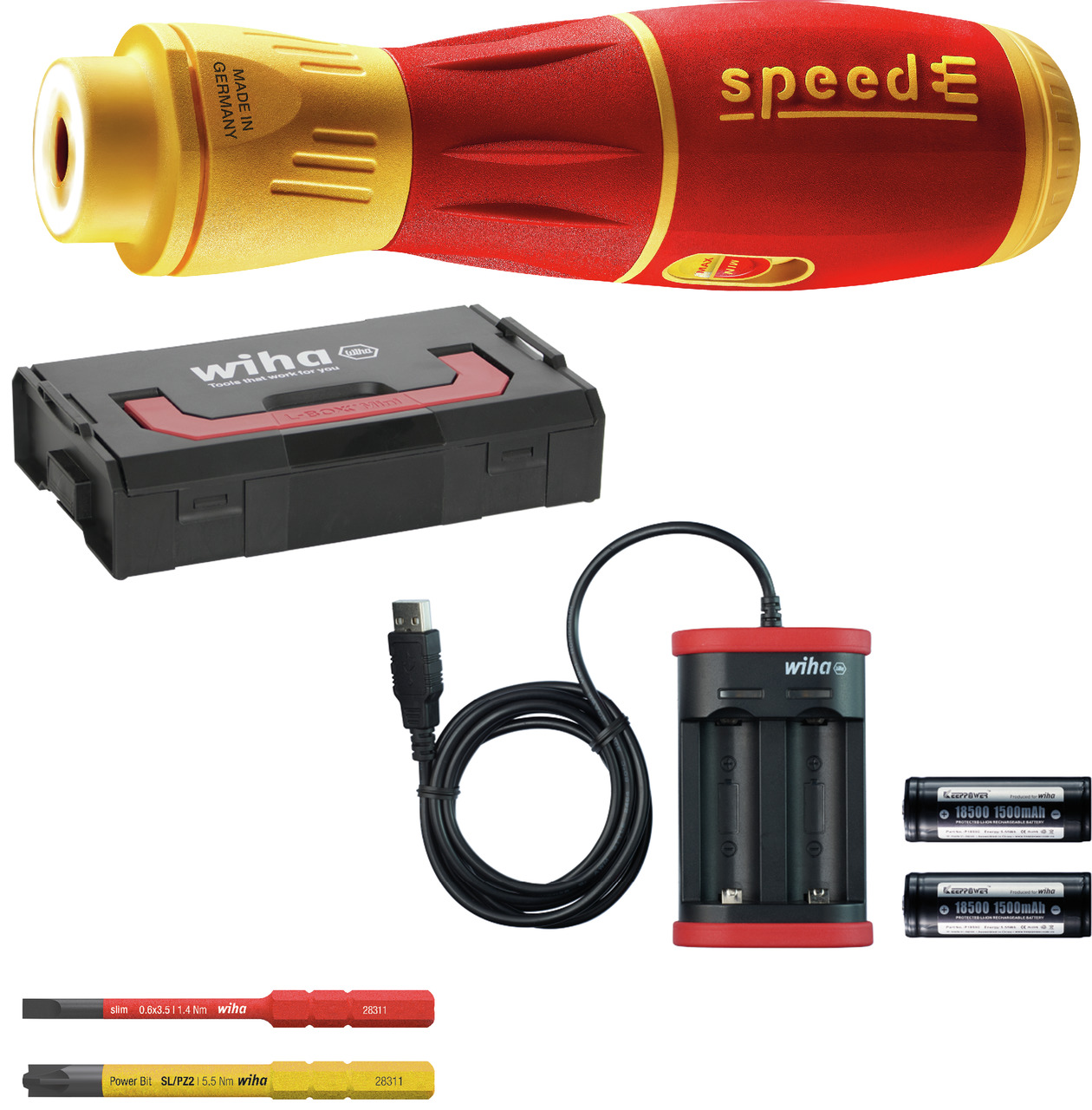 44318 Wiha SpeedE II 3.6V Electric Screwdriver USB RS