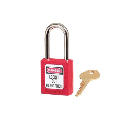 Master Lock 安全用南京錠 シャックル径:6mm 410RED | RS
