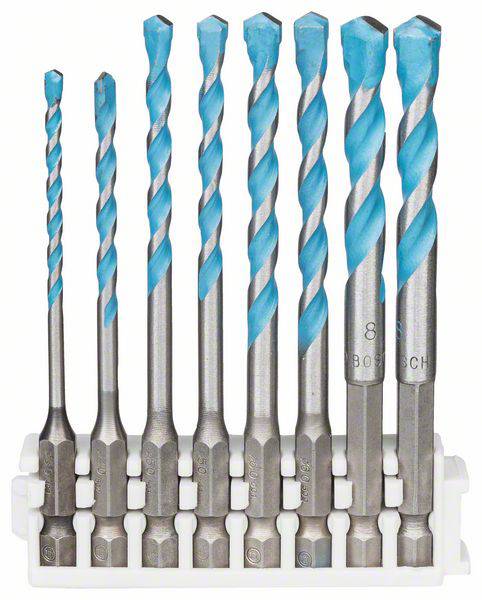 Bosch 8 Piece Masonry Drill Bit Set for Masonry 8mm Max 3mm Min Tungsten Carbide Tipped Bits
