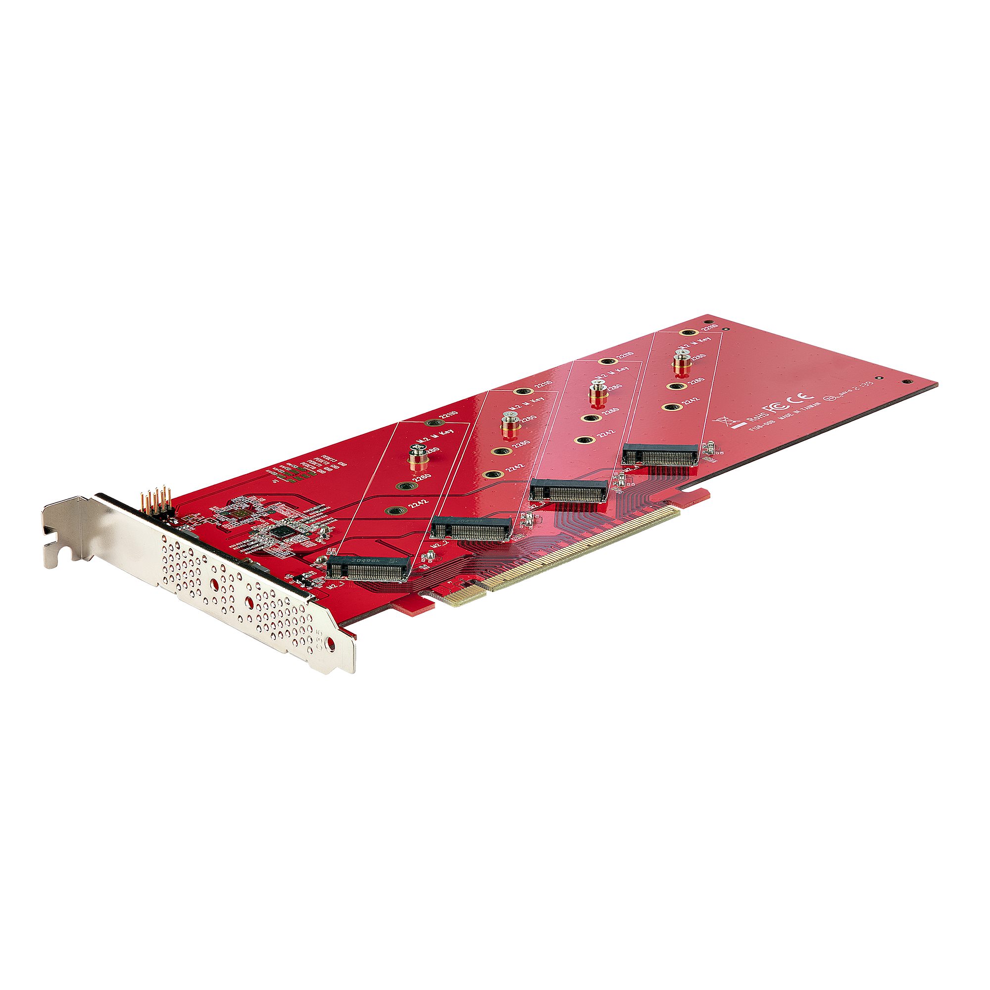 QUAD-M2-PCIE-CARD-B | ハードドライブアダプタ StarTech.com 4 M.2アダプターカード M2 M-key | RS