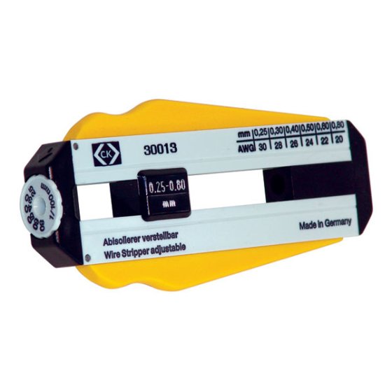 330013 | CK Wire Stripper Wire Stripper, 0.25mm Min, 0.8mm