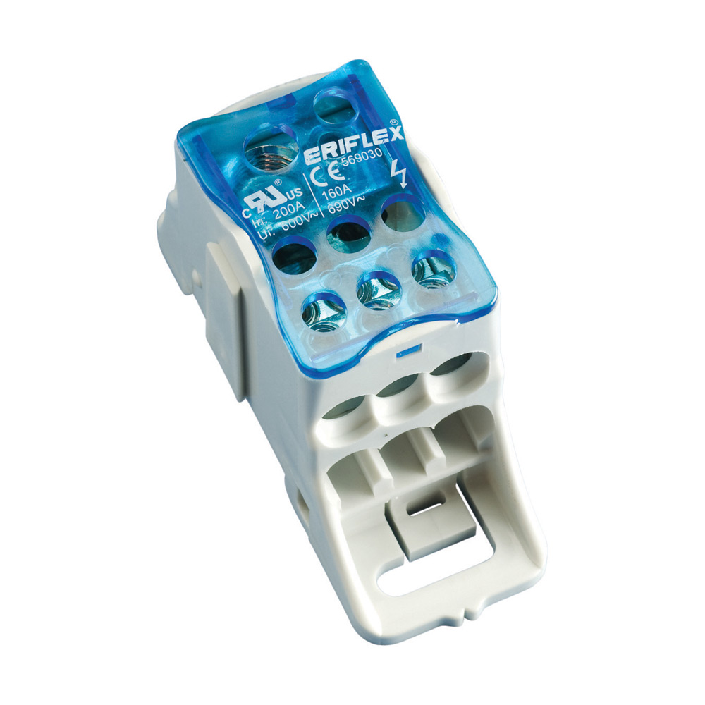 nVent ERIFLEX Distribution Block, 1 Way, 70mm², 160A, 1 kV, Blue nVent ERIFLEX Distribution Block, 1 Way, 70mm², 160A, 1 kV, Blue
