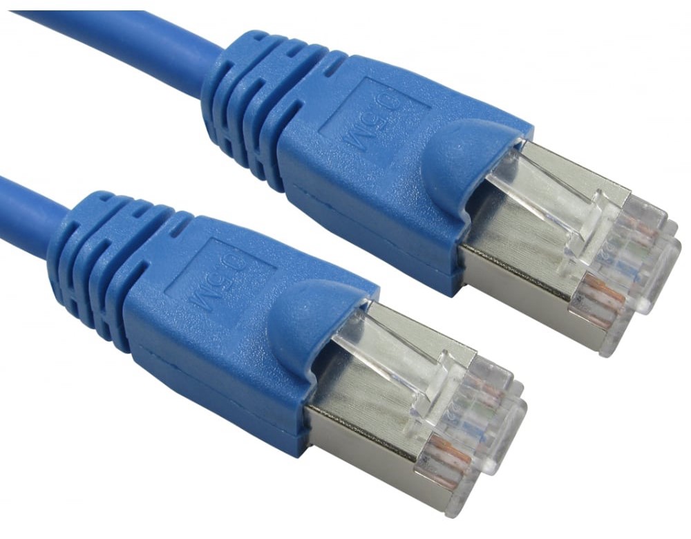 RS PRO, 3m Cat6, Blue RJ45 to Male RJ45 Male, FTP Shielded