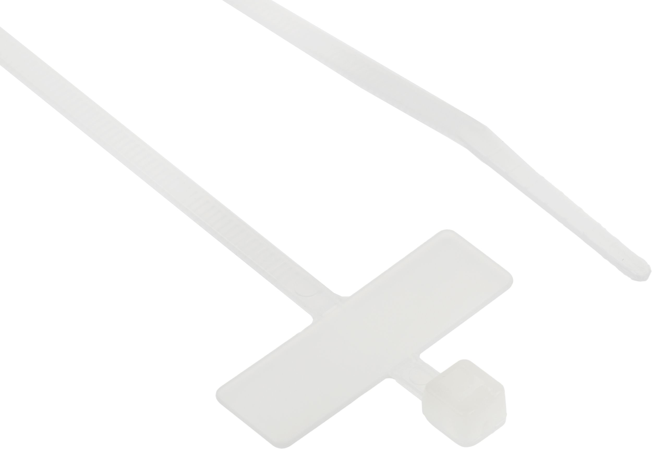 RS PRO Cable Tie, 100mm x 2.5 mm, White Nylon, Pk-100