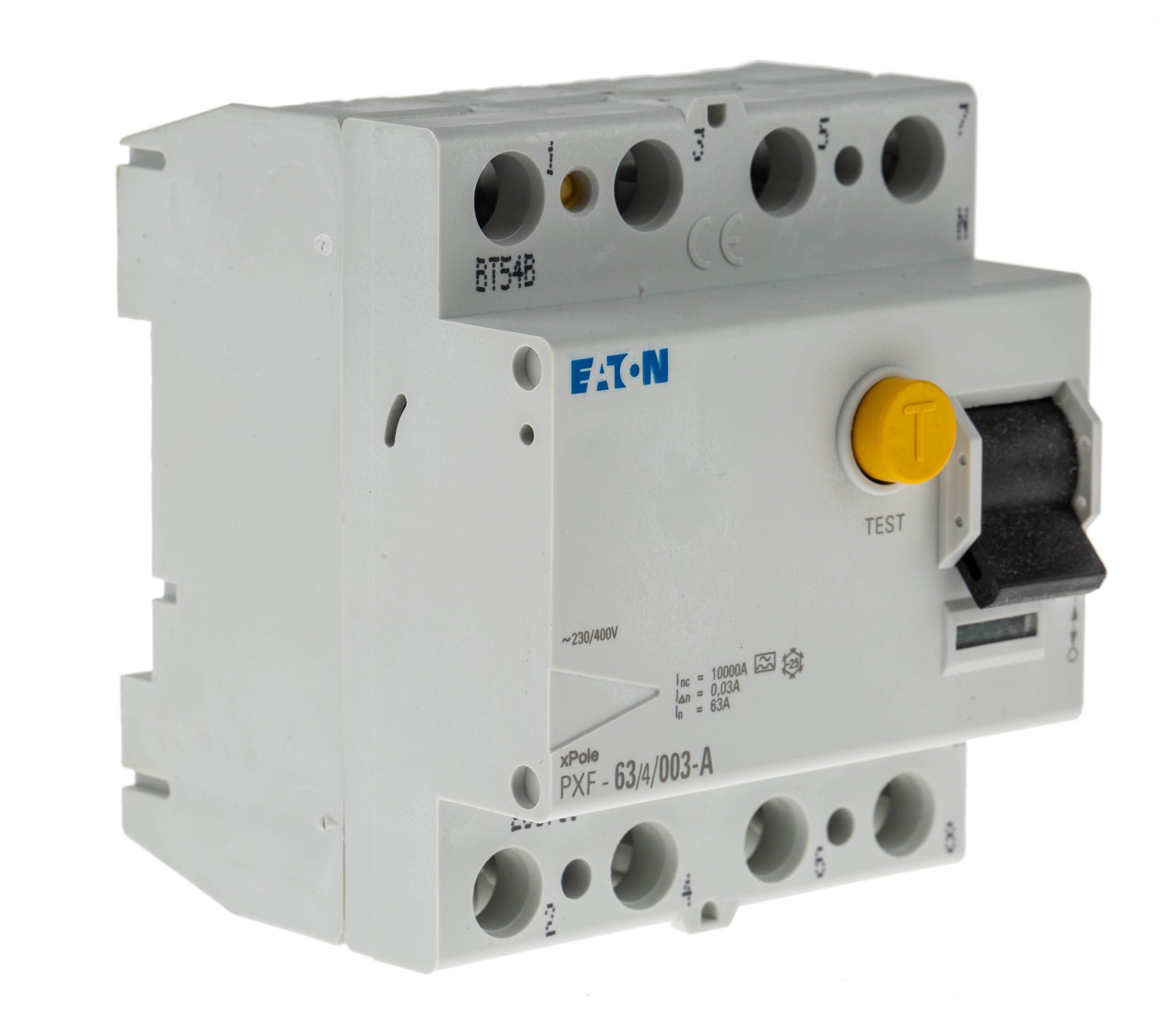 236780 PXF-63/4/003-A | Eaton RCCB, 63A, 3P+N Pole, 30mA, Type A, 400V ...