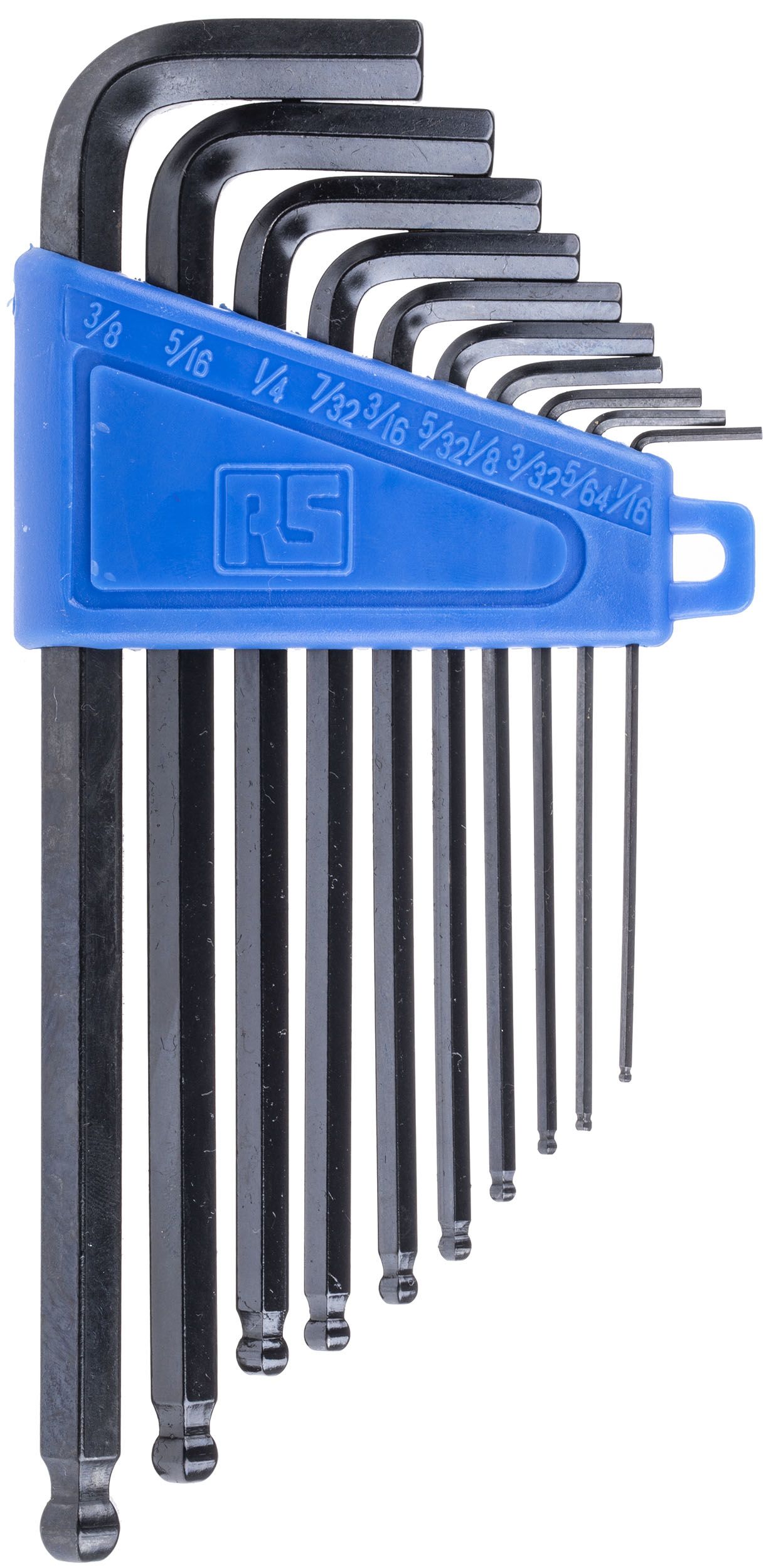 RS PRO 10 piece Hex Key Set,  L Shape 1/16in Ball End