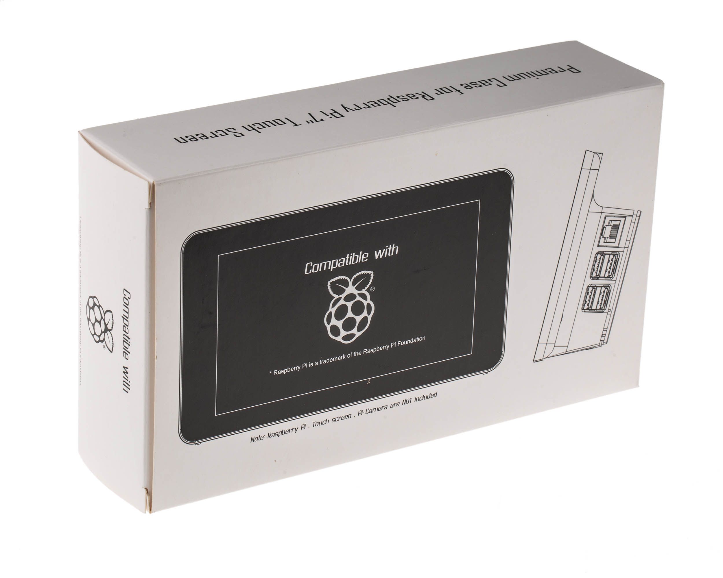 DesignSpark ABS  Case for use with Raspberry Pi 2B, Raspberry Pi 3B, Raspberry Pi 3B+, Raspberry Pi B+, Raspberry Pi
