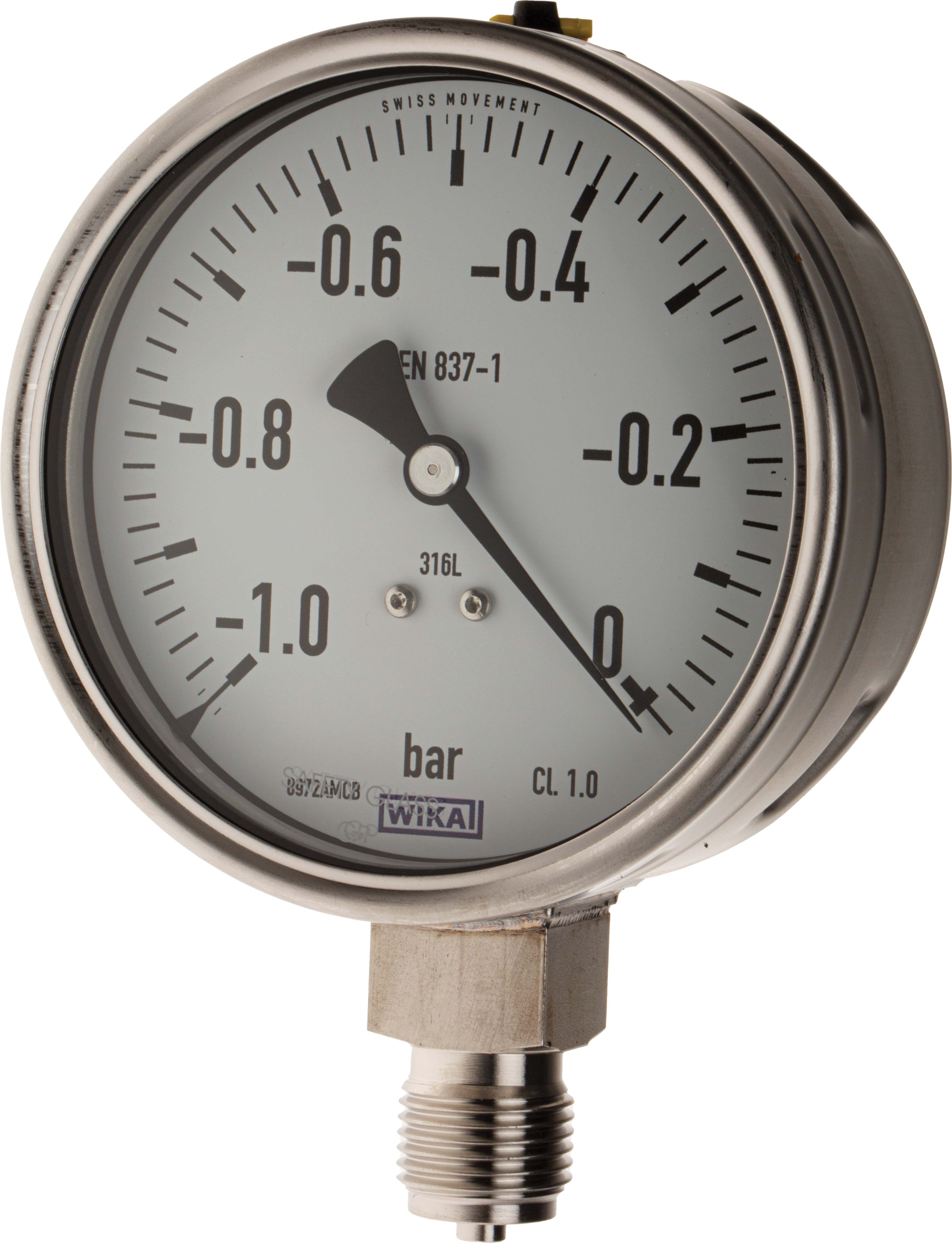 RS PRO G 1/2 Vacuum Pressure Gauge 1bar
