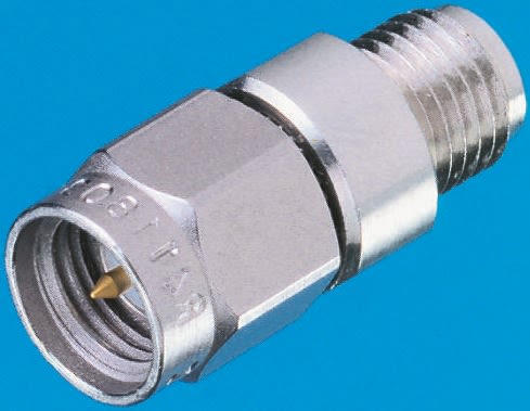 50Ω RF Attenuator Straight SMA Connector SMA Plug to Socket 20dB, Operating Frequency 6GHz